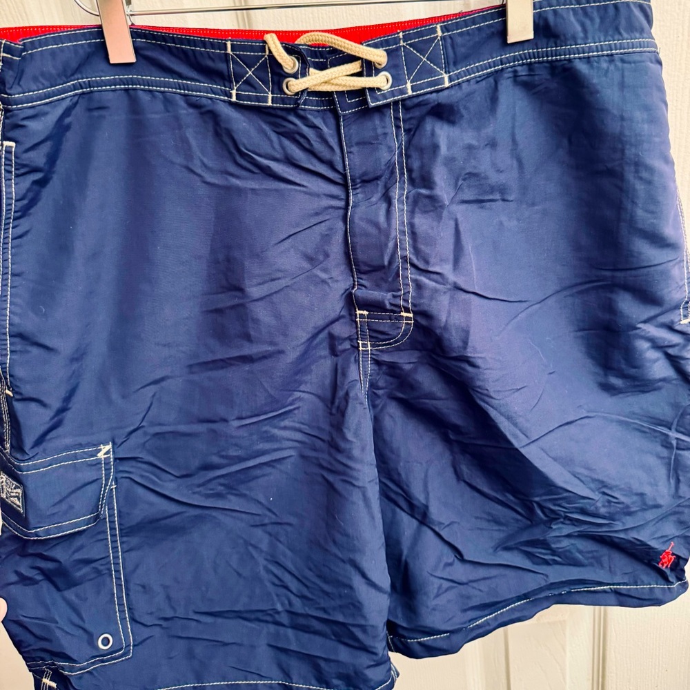 Polo Ralph Lauren Lined Swim Trunks- Blue, XL